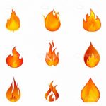 Different Fire Flames Icon Set